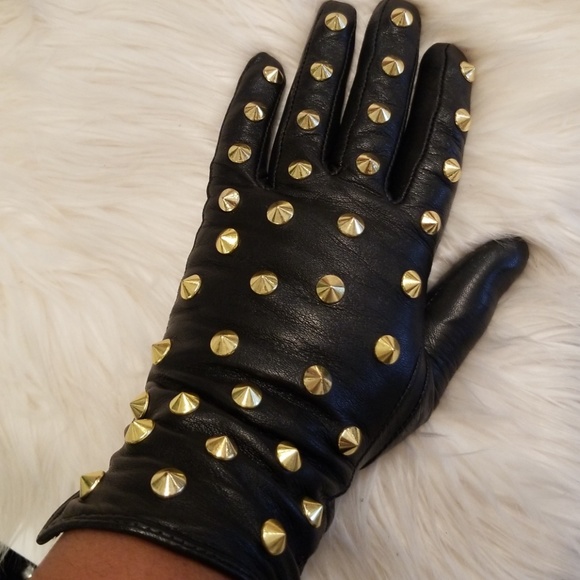 None Accessories Studded Leather Gloves Poshmark